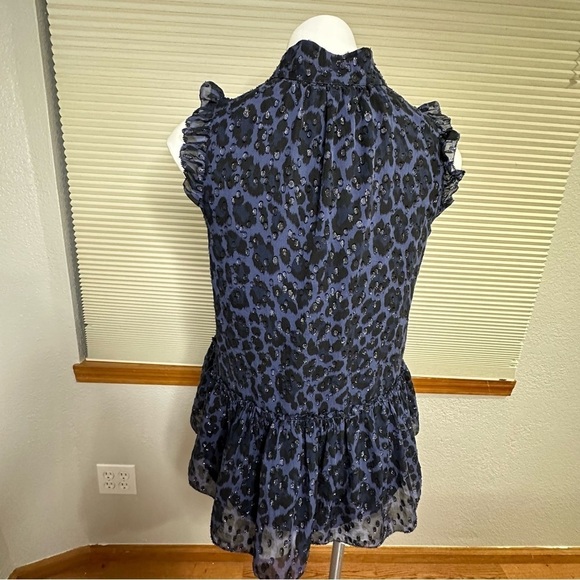 KATE SPADE Silk  Leopard Dot Print Blouse SZ XS - Picture 3 of 14